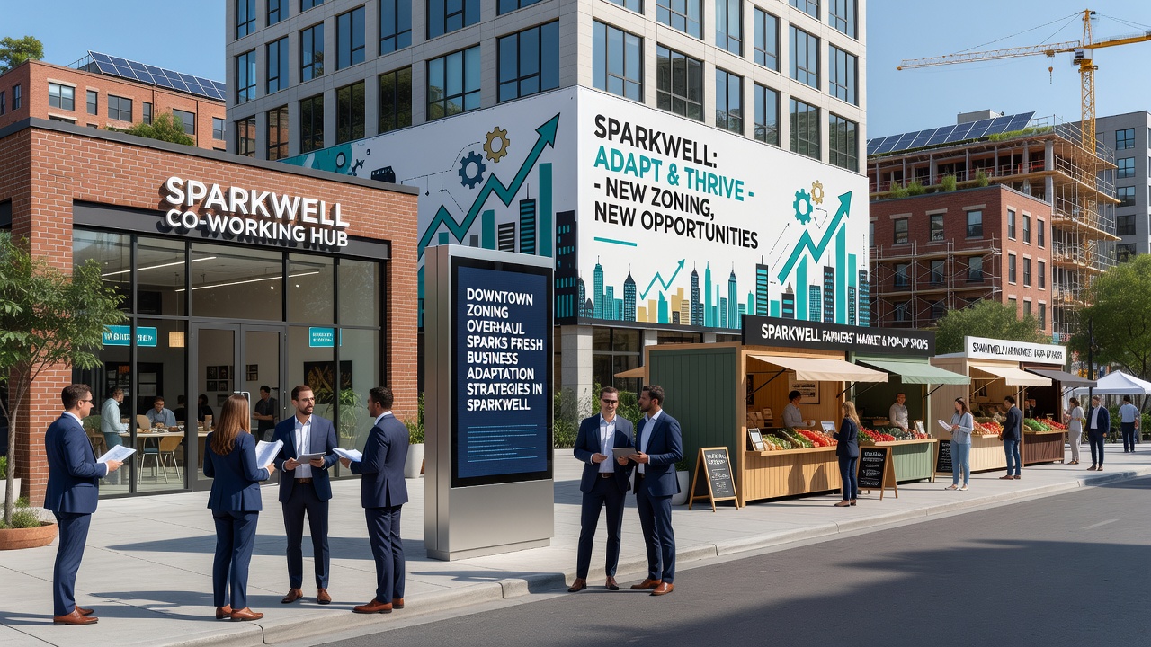 Interior of a Sparkwell retail space undergoing renovation to include mixed residential and commercial features
